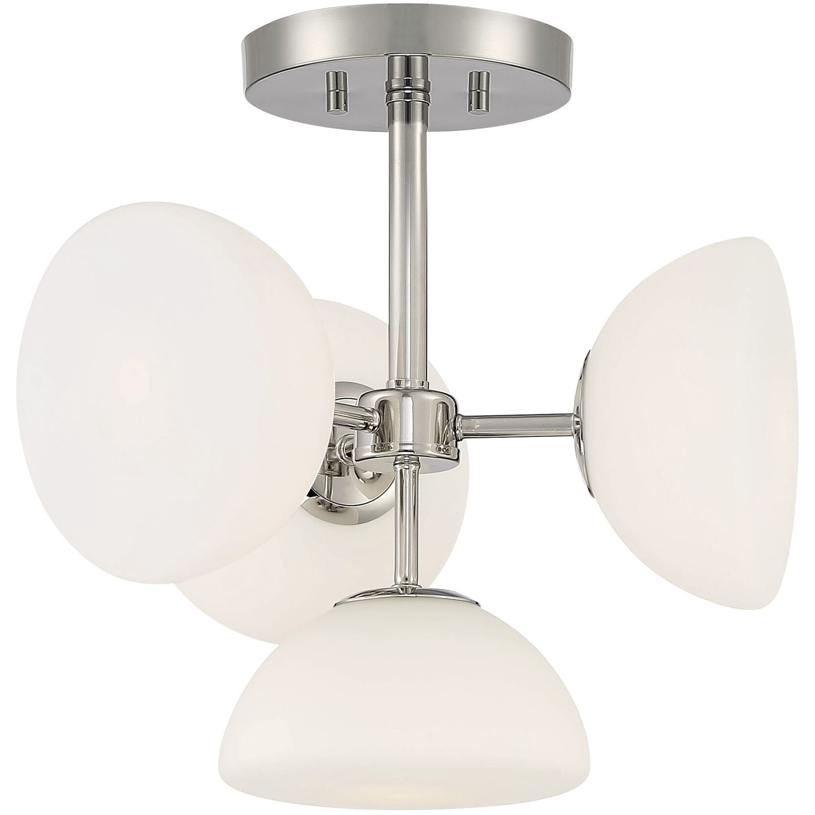 Zio 4 Light 15 inch Polished Nickel Chandelier Convertible Ceiling Light